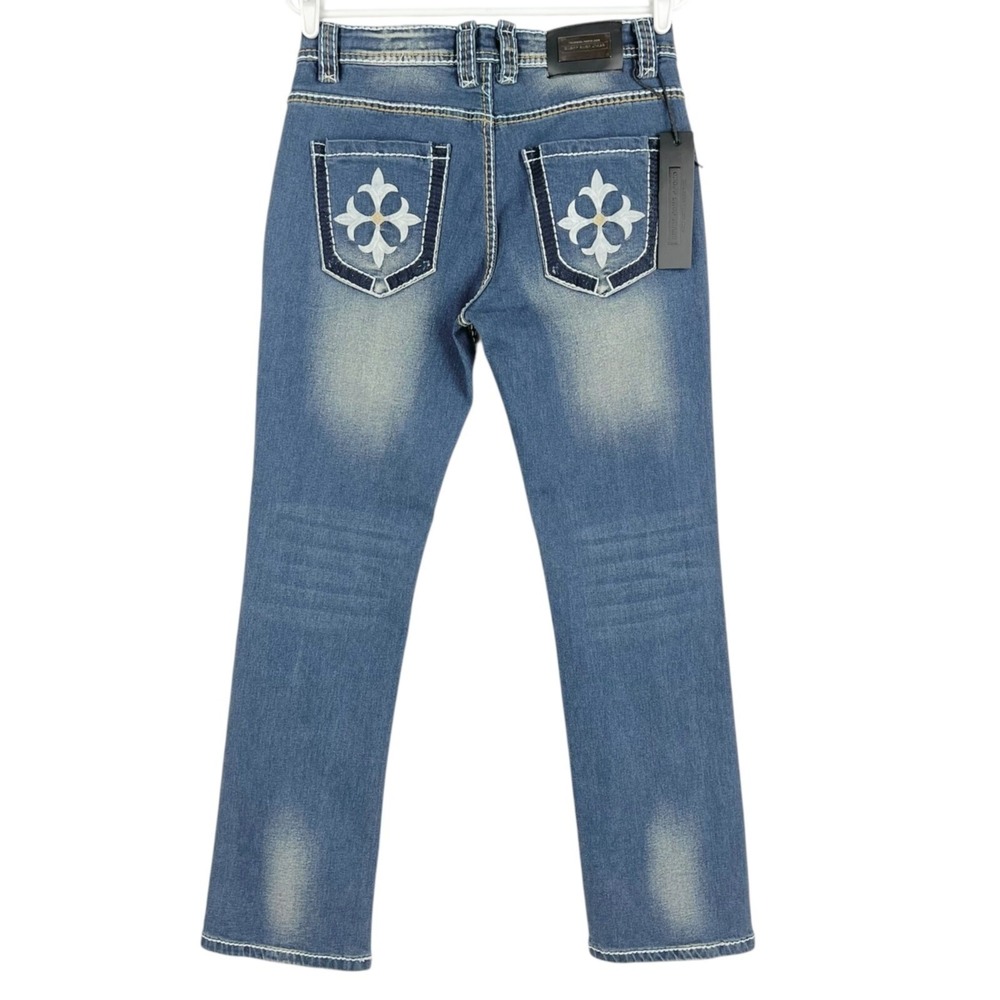 Chopp Shop Jeans Women's Stretch Bootcut Blue Denim Jeans Size 32 Mid-Rise NWT